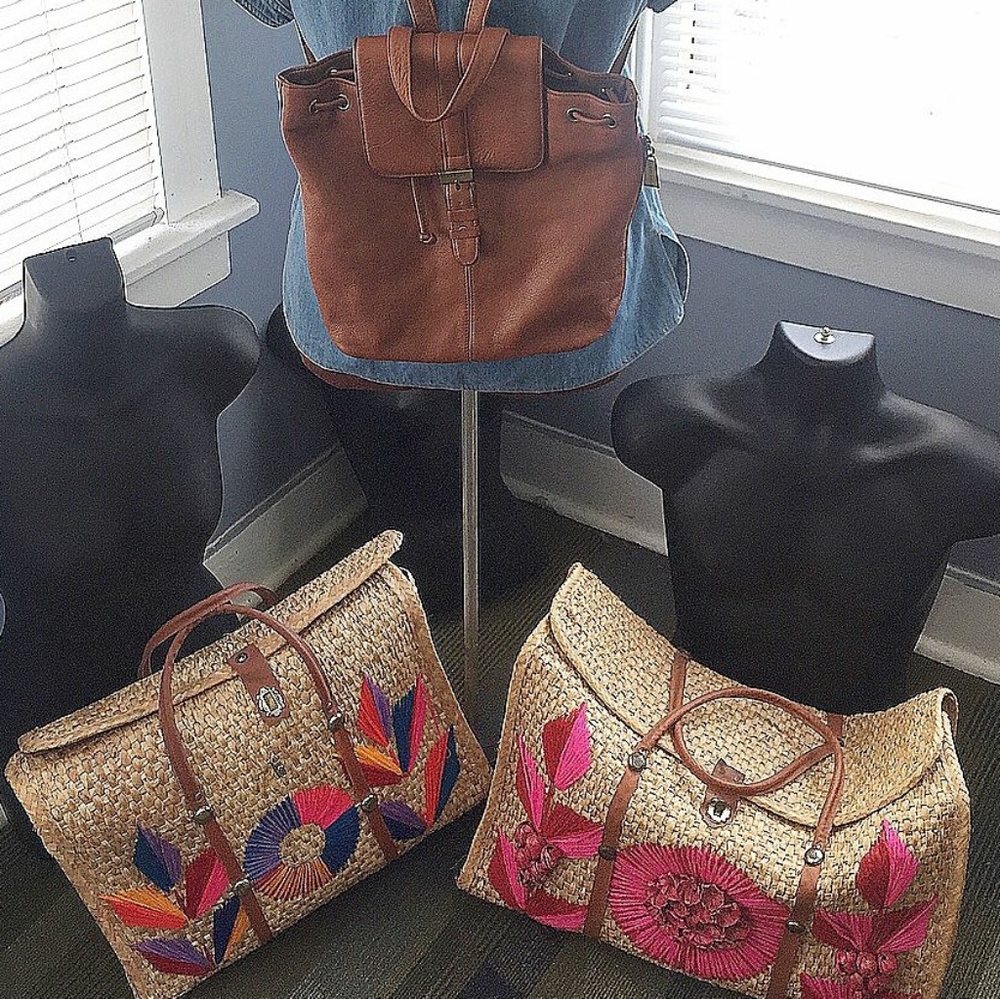 Pair of large Straw Totes RARE!